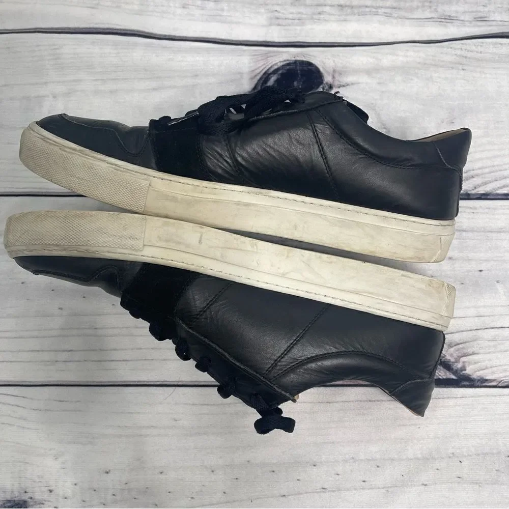 Great Brooklyn Men's Sneakers‎ Shoes Size 13 Triple Black Made In Italy